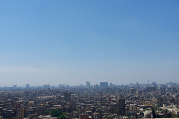 Fototapeta na wymiar Panorama of Cairo from the Citadel, Egypt.