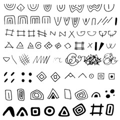 Geometric vector set of Mexican pattern