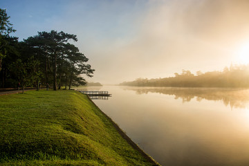 Morning light at Lake Dalat,Vietnam.