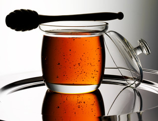 HONEY JAR AND DIPPER