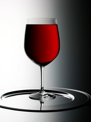 SINGLE GLASS OF RED WINE