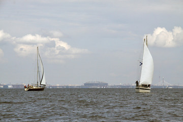 Obraz premium boat trip on a yacht