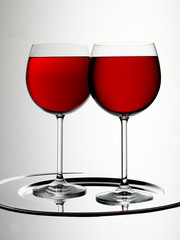 TWO GLASSES OF RED WINE