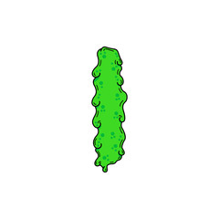 Slime Vector Logo Letter I