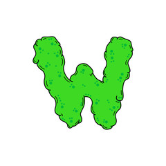 Slime Vector Logo Letter W