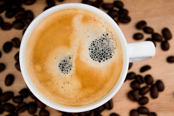 A cuo of coffee crema