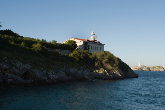 mar, costa, paisaje, oce&aacute;no, acu&aacute;tico, isla, cielo, azul, faro, playa, roca, acantilado, viajando, naturaleza, verano, la costa, impresiones, europa, santander, mediterr&aacute;neo, espa&ntilde;a, bah&iacute;a, viejo, arq