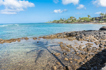 The coast along Spouting Horn, Kauai, Hawaii