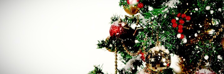 Composite image of snow falling