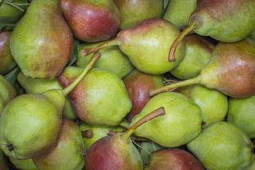 pears background of ripe fruit