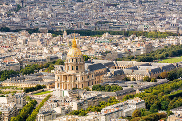 Fototapeta na wymiar Vue aérienne ville centre ville Paris France