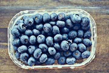 forest berries, blueberry dessert