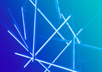 Halogen or led light lamps elements pack for night party or game design. Neon light tubes.