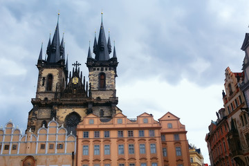 Fototapeta premium interior of the Catholic Cathedral in Prague / cathedral in the czech republic, inside the church, the Catholic interior