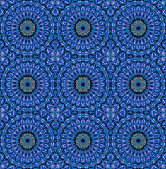 Obraz premium Multiple Blue Mandala Print