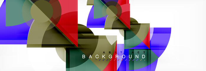 Trendy circles composition geometric background