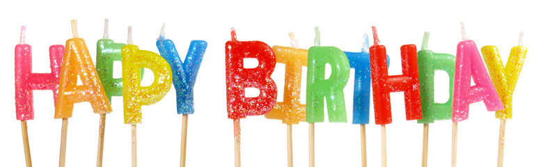 Happy Birthday Kerzen - Freigestellt