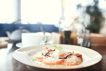 table setting for lunch in a restaurant