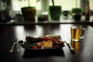 food meal serving table restaurant