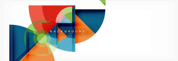 Triangles and circle geometric background