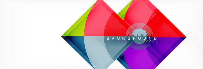 Triangles and circle geometric background