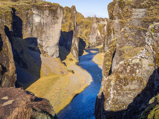 Canyon river in Kirkjubaejarklaustur, Iceland