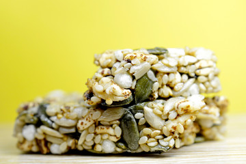 granola, cereal bar, healthy food concept