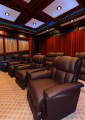 3D Rendering Home Theater