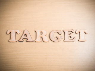 Target. Words Typography Concept