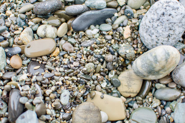 Pebbles on beach