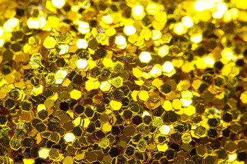 Festive brilliant christmas background golden of sparkles