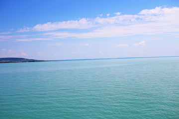 Obraz premium Balaton Hungary European big lake Tihany city view 2018 summer travel tourism photos