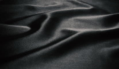 Texture black satin, silk background