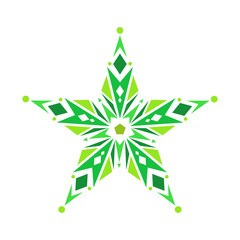 Vector decorative star ornament. Abstract illustration design