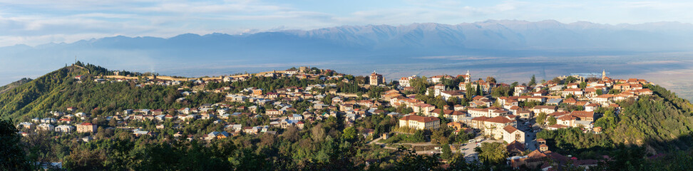 Fototapeta premium Panorama Sighnaghi, dolina Alazani, Georgia