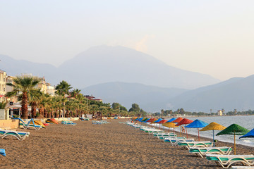 Fototapeta na wymiar the end of the Mediterranean beach season