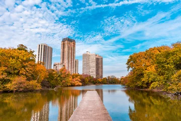 Fotobehang North Pond during Autumn in Lincoln Park Chicago © James