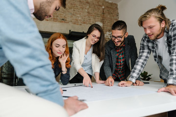 Problem solving architects at their new modern office