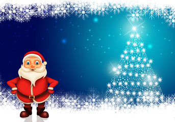 Merry Christmas happy christmas,santa with rendeer cheerful,Santa Claus and elvis in Christmas snow scene