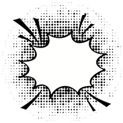 Cartoon, Comic Speech Bubbles, Empty Dialog Clouds with Halftone Dot Background in Pop Art Style. Vector Illustration for Comics Book , Social Media Banners, Promotional Material