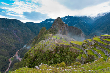 Main mountain Machu Picchu Peru Inca 