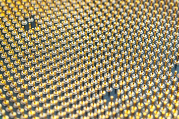 Macro photo of computer processor. Abstract background.