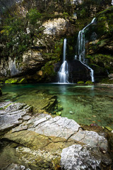 Virje waterfall in Slovenia