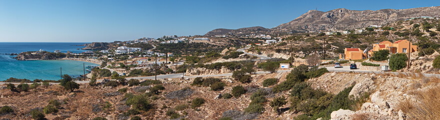 Obraz premium Panoramic view of the village Amopi on Karpathos in Greece