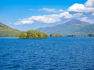 Fototapeta na wymiar Lake George Fall Landscape