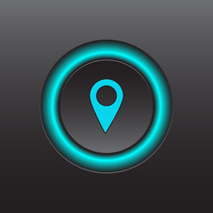 Bright colored isolated icons for a website on a dark background. Finance, strategy, idea, research, collaboration. Vector illustration.