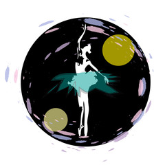 Female silhouette, ballerina © Oksana Budnichenko