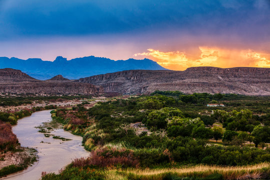 Big Bend National Park At Sunset