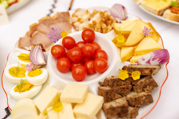 Romanian home made food plate