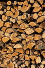Wood logs pile pattern texture